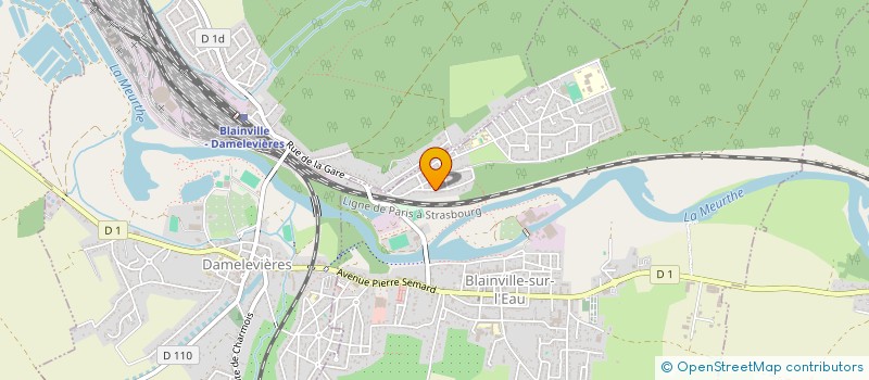 localisation de l'entreprise AMICA CHEMINOTS BLAINVILLE DAMELEVIERES  BLAINVILLE-SUR-L'EAU