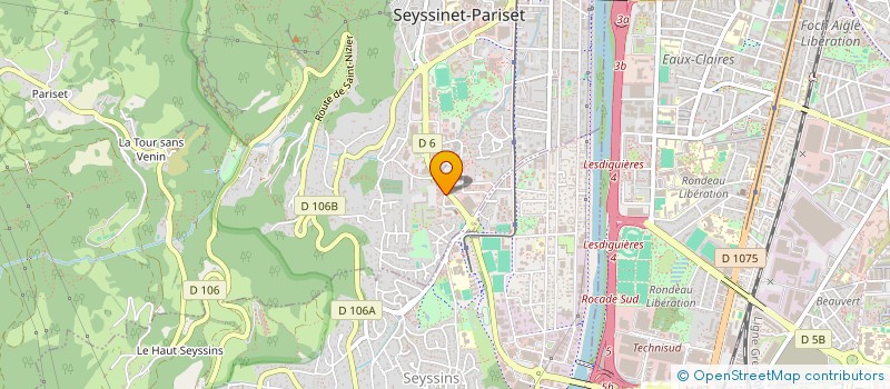 localisation de l'entreprise AMICAL CLUB SEYSSINETTOIS GYMNASTIQUE VOLONTAIRE  SEYSSINET-PARISET