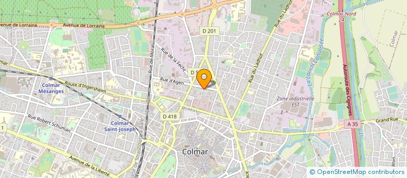 localisation de l'entreprise AMICAL DU PERSONNEL JEUNESSE ET SPORTS 68  COLMAR