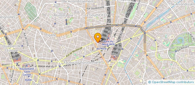 localisation de l'entreprise AMICAL SPORT CHEMINOT NORD  PARIS