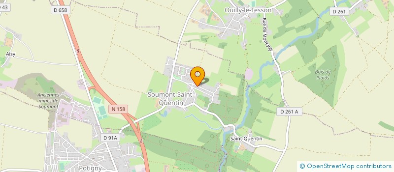 localisation de l'entreprise AMICALE ANCIENS COMBATTANTS 1 DIVISION POLONAISE POTIGNY DEVOIR DE MEMOIRE  SOUMONT-SAINT-QUENTIN