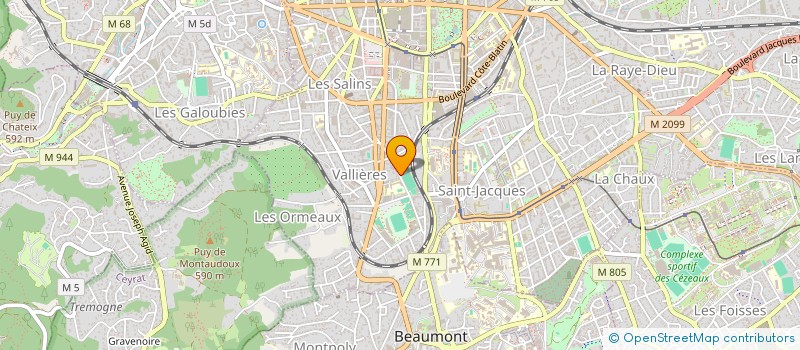 localisation de l'entreprise AMICALE ANCIENS ET AMIS RUGBY  CLERMONT-FERRAND