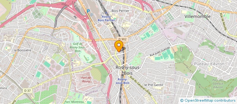 localisation de l'entreprise AMICALE ANTILLAISE DU 93 à ROSNY-SOUS-BOIS
