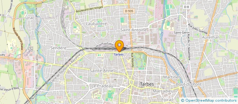 localisation de l'entreprise AMICALE BIGOURDANE DES CHEMINS DE FER MINIATURES  TARBES