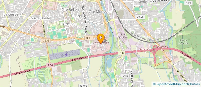 localisation de l'entreprise AMICALE BIGOURDANE DES FORESTIERS  TARBES