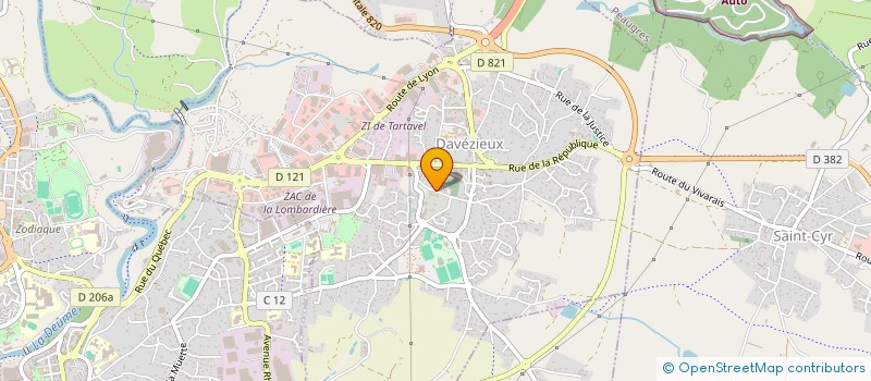 localisation de l'entreprise AMICALE BILLARD CLUB DE DAVEZIEUX  DAVEZIEUX