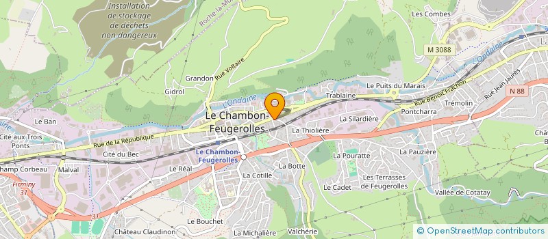 localisation de l'entreprise AMICALE BOULE DE LA MANE à LE CHAMBON-FEUGEROLLES