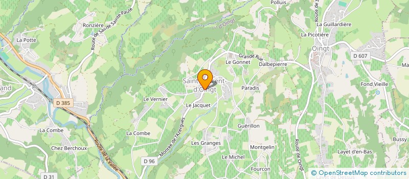 localisation de l'entreprise AMICALE BOULE DE SAINT- LAURENT D'OINGT  VAL D'OINGT