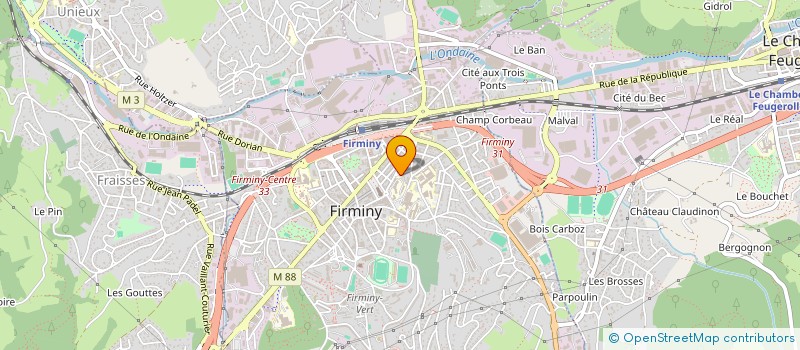 localisation de l'entreprise AMICALE BOULE DE ST FIRMIN  FIRMINY