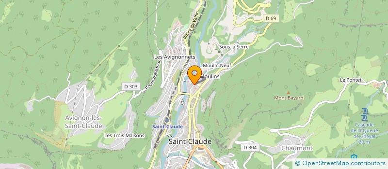 localisation de l'entreprise AMICALE BOULE DES MOULINS à SAINT-CLAUDE