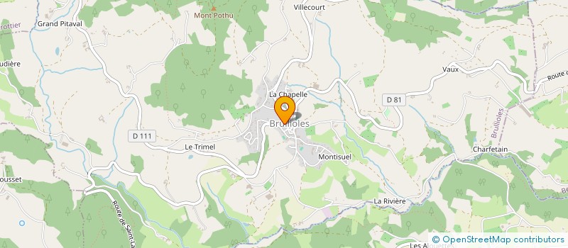 localisation de l'entreprise AMICALE BOULE DU MONT POTHU  BRULLIOLES