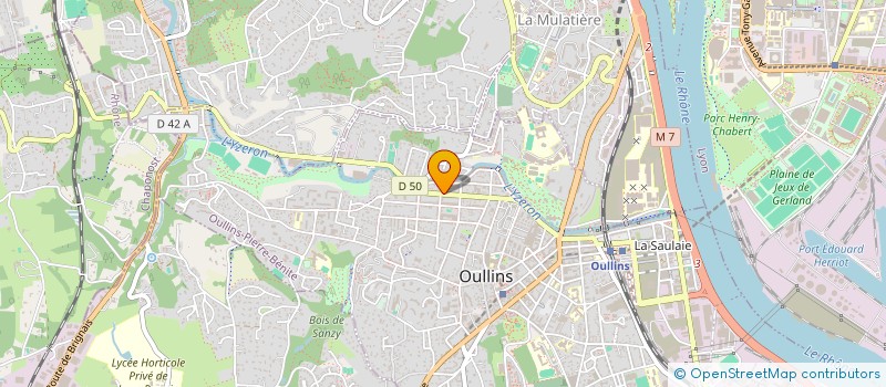 localisation de l'entreprise AMICALE BOULE DU PONT-BLANC  OULLINS-PIERRE-BENITE