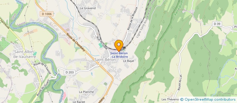 localisation de l'entreprise AMICALE BOULE SAINT BERON LA BRIDOIRE  SAINT-BERON