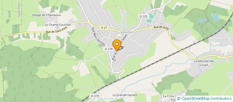 localisation de l'entreprise AMICALE BOULE VENDATOISE  VENDAT