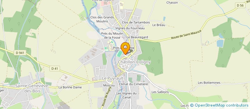 localisation de l'entreprise AMICALE BOULISTE CHATILLON - STE GENEVIEVE à CHATILLON-COLIGNY