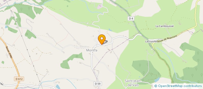 localisation de l'entreprise AMICALE BOULISTE MONTFA-PEYREGOUX-ST JEAN DE VALS à MONTFA