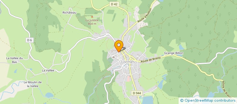 localisation de l'entreprise AMICALE BRASSAGE COOPERATIF MORVAN à LORMES
