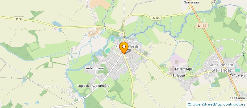 localisation de l'entreprise AMICALE CECILIENNE DE PALETS (A.C.P.)  SAINTE-CECILE