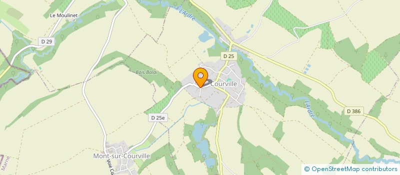 localisation de l'entreprise AMICALE CHAMP-ARDENNAISE D'EQUITATION  COURVILLE