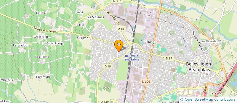 localisation de l'entreprise AMICALE CLASSE 1976 DE BELLEVILLE, SAINT JEAN D'ARDIERES ET TAPONAS  BELLEVILLE-EN-BEAUJOLAIS