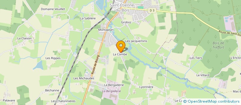 localisation de l'entreprise AMICALE CLASSE 26  SAINT-ETIENNE-DU-BOIS