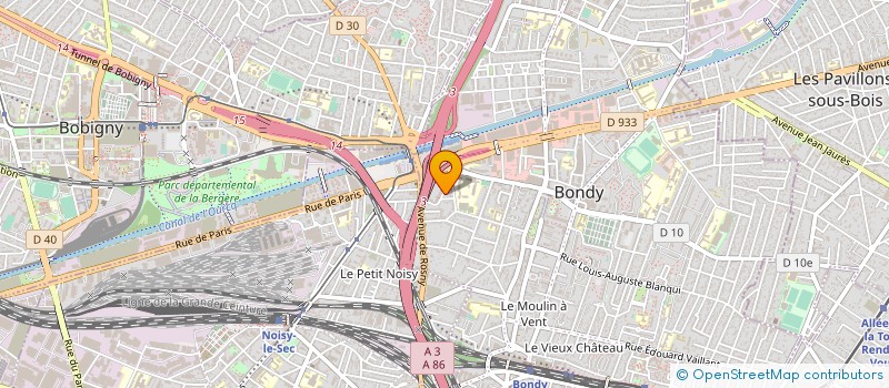 localisation de l'entreprise AMICALE CLCV LE POTAGER  BONDY