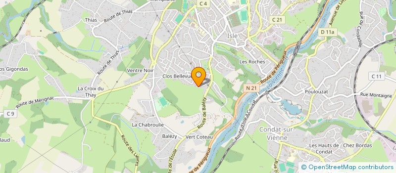 localisation de l'entreprise AMICALE CLINIQUE PEDIATRIE PUERICULTURE à ISLE