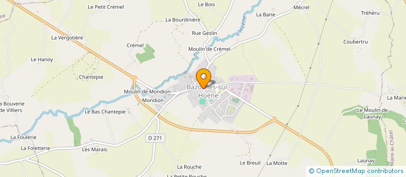 localisation de l'entreprise AMICALE CLUB DE BAZOCHES SUR HOENE (A.C.B.) à BAZOCHES-SUR-HOENE