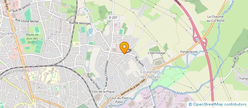 localisation de l'entreprise AMICALE CLUB DE LA PETANQUE NEVERSOISE  VARENNES-VAUZELLES