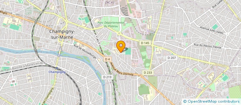 localisation de l'entreprise AMICALE CNL AU COEUR DU PLATEAU  CHAMPIGNY-SUR-MARNE