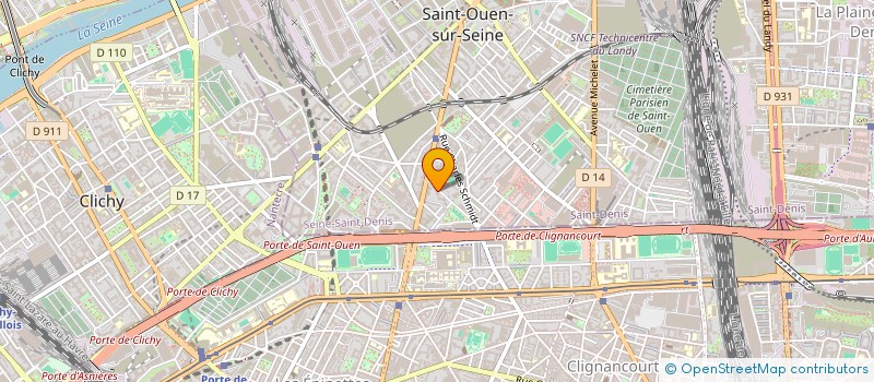 localisation de l'entreprise AMICALE CNL DES LOCATAIRES DU GROUPE D'HABITATION ODHLM 93 PERI-VAILLANT à SAINT-OUEN-SUR-SEINE
