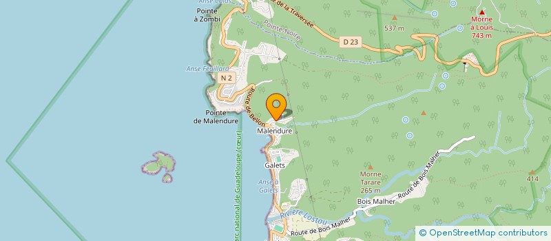 localisation de l'entreprise AMICALE COLOMBOPHILE DE MALENDURE à BOUILLANTE