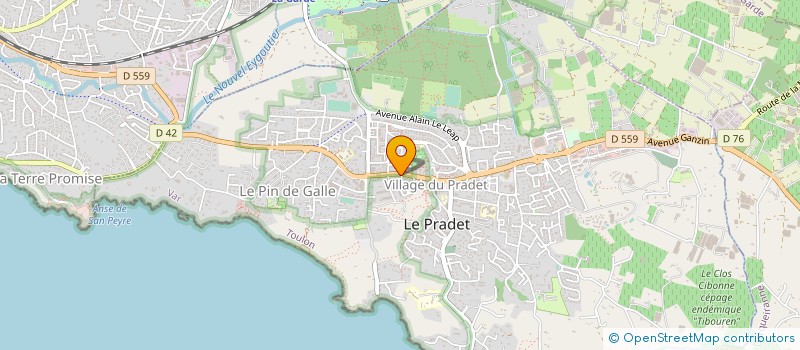 localisation de l'entreprise AMICALE COMM COMMUNAL FEUX DE FORETS  LE PRADET