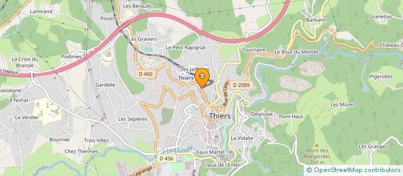 localisation de l'entreprise AMICALE COMPTABLES TRESOR  THIERS