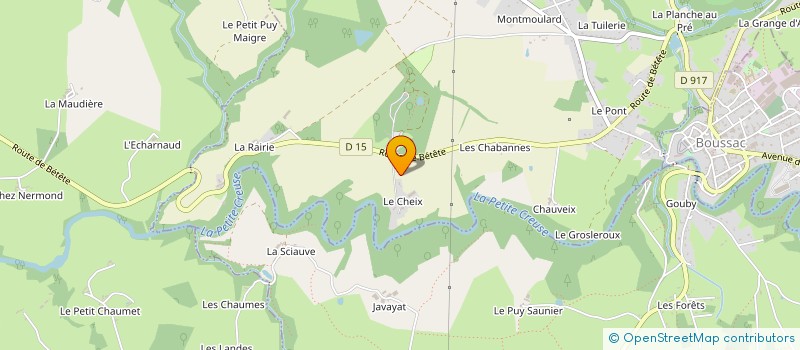 localisation de l'entreprise AMICALE CREUSE NATURISME à BOUSSAC-BOURG
