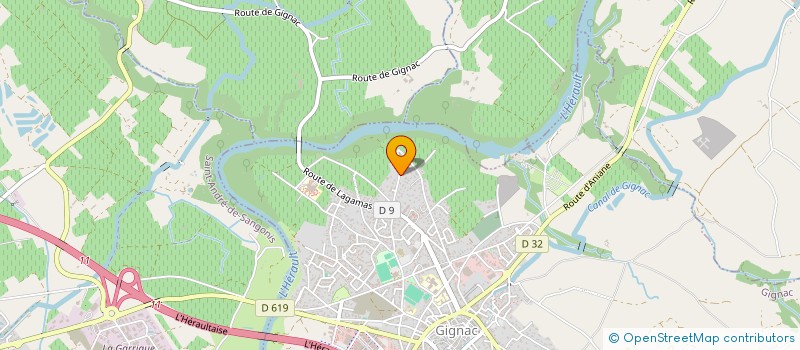 localisation de l'entreprise AMICALE CYCLISTE C UR D'HERAULT  GIGNAC