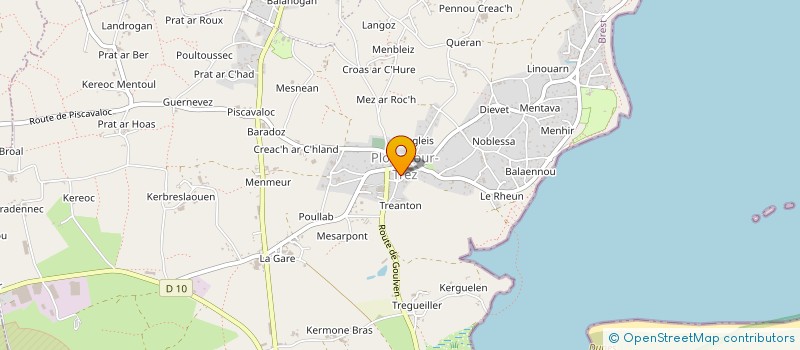 localisation de l'entreprise AMICALE CYCLISTE GOULVEN PLOUIDER  GOULVEN