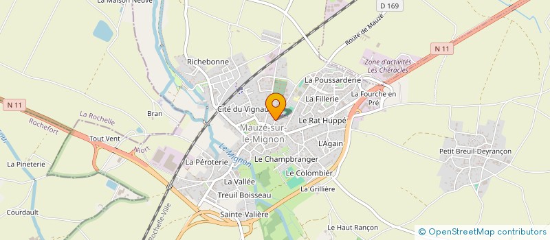 localisation de l'entreprise AMICALE CYCLISTE MAUZEENNE  MAUZE-SUR-LE-MIGNON