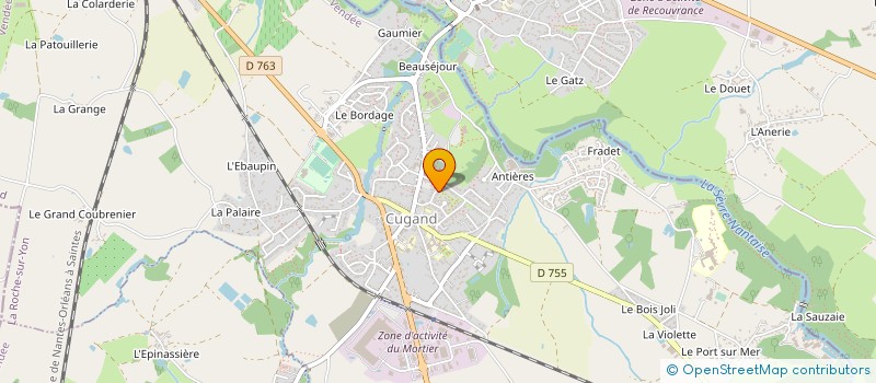 localisation de l'entreprise AMICALE CYCLO CUGAND  CUGAND