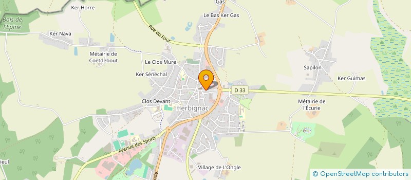 localisation de l'entreprise AMICALE CYCLOS HERBIGNAC  HERBIGNAC