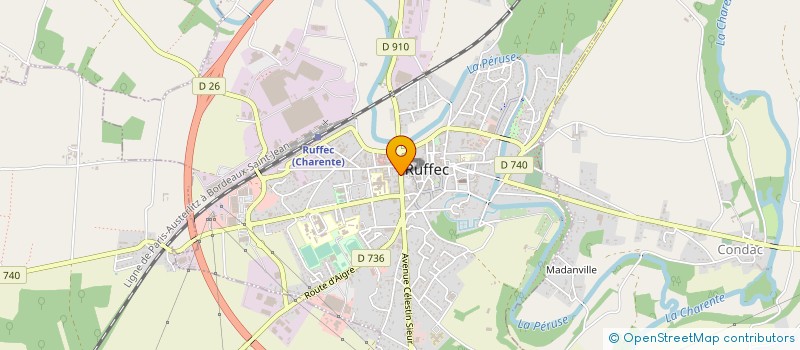 localisation de l'entreprise AMICALE DANSE RUFFEC RADIO à RUFFEC