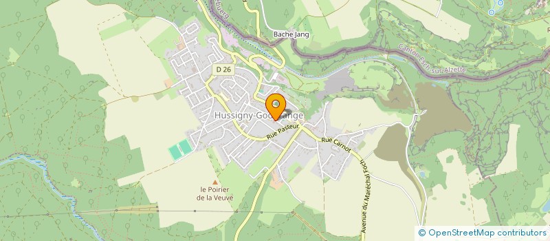localisation de l'entreprise AMICALE DE DANSE DE HUSSIGNY GODBRANGE  HUSSIGNY-GODBRANGE