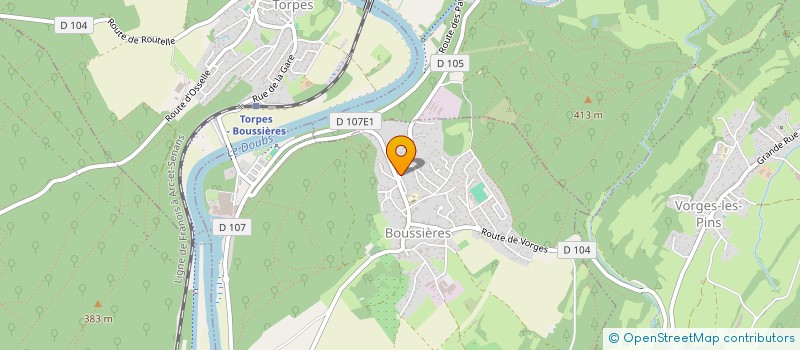 localisation de l'entreprise AMICALE DE L'ECOLE DE BOUSSIERES  BOUSSIERES