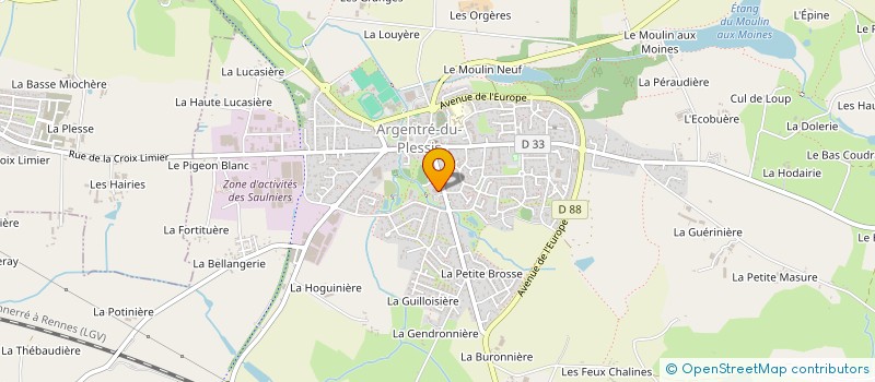 localisation de l'entreprise AMICALE DE L'ECOLE PUBLIQUE  ARGENTRE-DU-PLESSIS