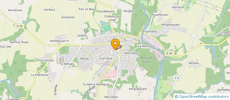 localisation de l'entreprise AMICALE DE L'ECOLE PUBLIQUE DE PONT-SCORFF  PONT-SCORFF