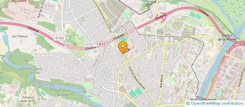 localisation de l'entreprise AMICALE DE LA 25EME COMPAGNIE DE FRANCHISSEMENT DE RESERVE DU 6EME REGIMENT DU GENIE  ANGERS
