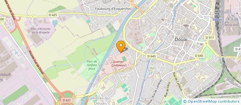 localisation de l'entreprise AMICALE DE LA 4EME COMPAGNIE D'APPUI AU COMMANDEMENT  DOUAI