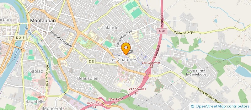 localisation de l'entreprise AMICALE DE LA BCA DE L ECOLE DES CHAUMES  MONTAUBAN