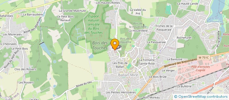 localisation de l'entreprise AMICALE DE LA BRIGADE DE BALLAN-MIRE  BALLAN-MIRE