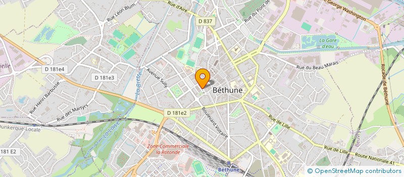 localisation de l'entreprise AMICALE DE LA CIRCONSCRIPTION DE LA POLICE NATIONALE DE BETHUNE à BETHUNE